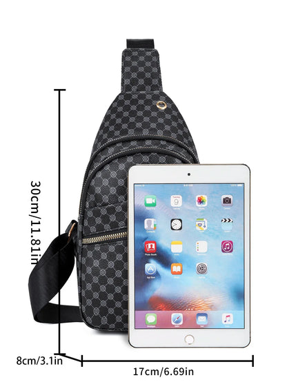 Luxe Checkered Crossbody Belt Bag – Stylish Plaid Fanny Pack with Adjustable Strap for Women