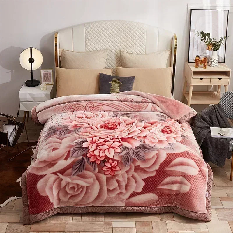 Luxury Winter Blanket – Extra Thick Fleece Throw with Classic Timeless Design