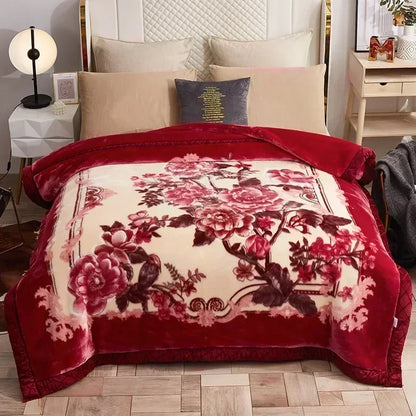 Luxury Winter Blanket – Extra Thick Fleece Throw with Classic Timeless Design