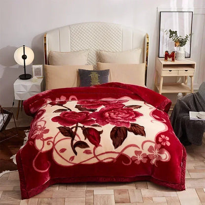 Luxury Winter Blanket – Extra Thick Fleece Throw with Classic Timeless Design