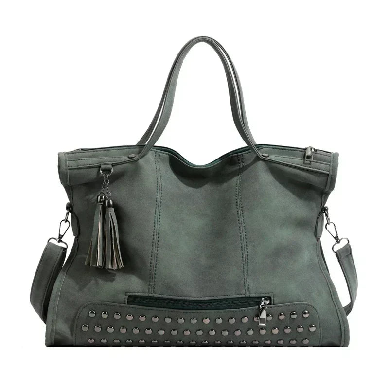 Women’s Large Faux Leather Tote Bag | Spacious Shoulder / Handbag for Work & Daily Use