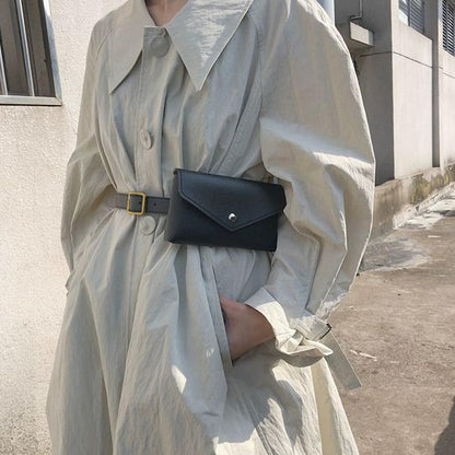 Minimalist Leather Belt Bag / Crossbody Waist Bag — Stylish & Adjustable Design