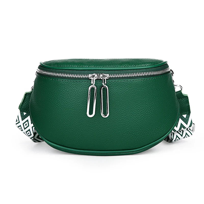 Elegant Crossbody Waist Bag with Wide Strap | Luxury Convertible Hip & Shoulder Bag