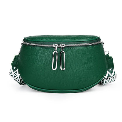 Elegant Crossbody Waist Bag with Wide Strap | Luxury Convertible Hip & Shoulder Bag