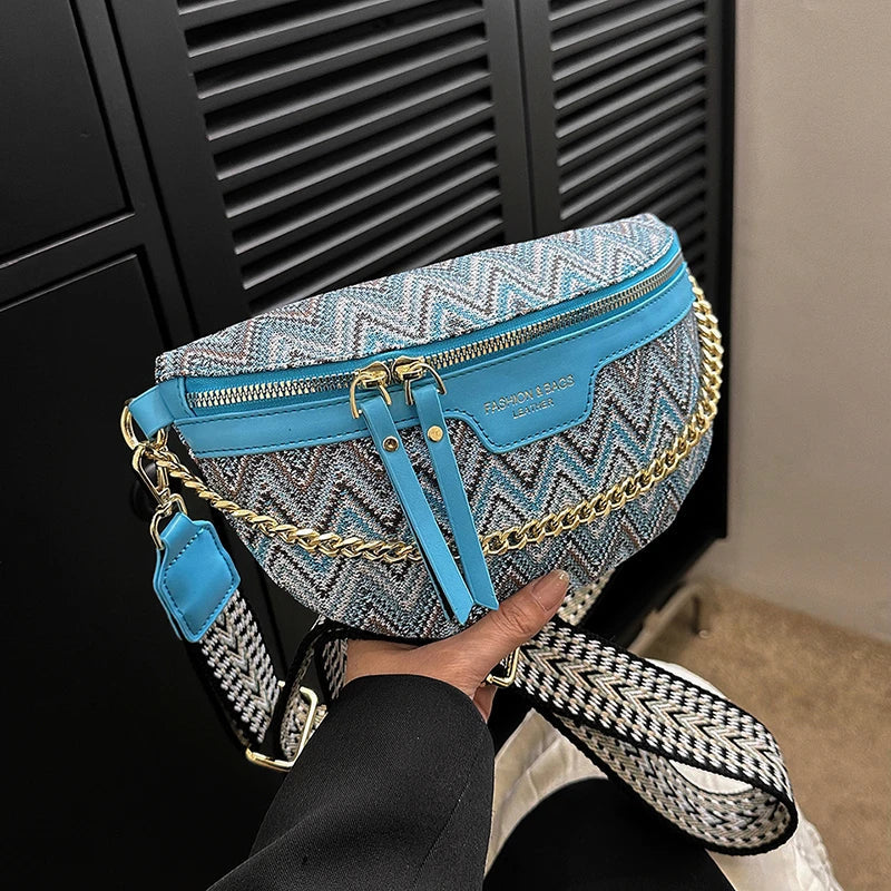 Boho Patchwork Crossbody Bag – Colorful Hippie Festival Sling Purse