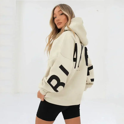 Statement Hoodie "BLANK" – Oversized Unisex Trui with Backprint & Armdetails