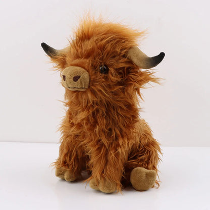 Highland Cow Plush Toy – Realistic 29 cm Soft & Fluffy Stuffed Animal – Ideal Gift for Kids & Adults