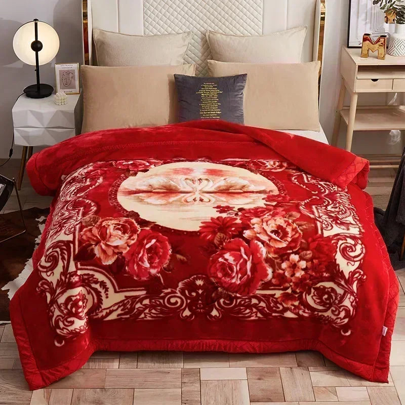 Luxury Winter Blanket – Extra Thick Fleece Throw with Classic Timeless Design