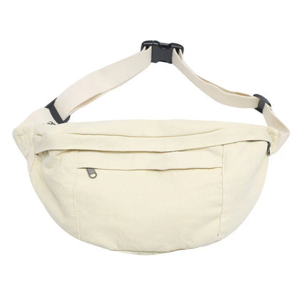 Unisex XL Canvas Crossbody Bag – Adjustable Strap, Large Capacity for Travel, Festivals & Daily Use