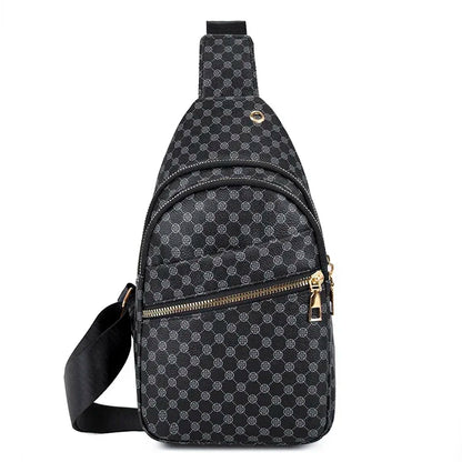 Luxe Checkered Crossbody Belt Bag – Stylish Plaid Fanny Pack with Adjustable Strap for Women