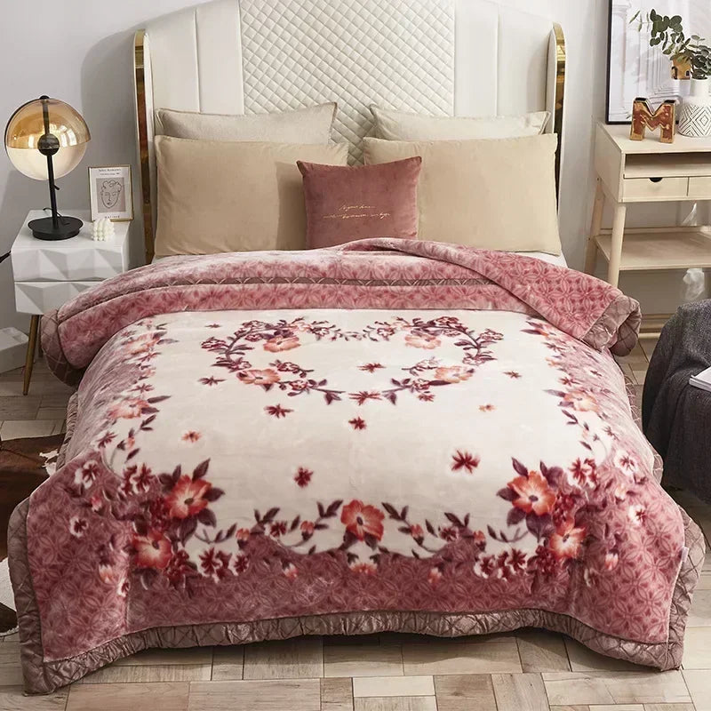 Luxury Winter Blanket – Extra Thick Fleece Throw with Classic Timeless Design