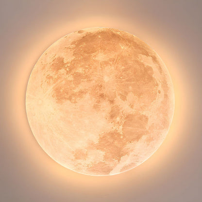 Modern Moon-Inspired Flush Mount Ceiling Light – LED, Dimmable, Minimalist Design for Bedroom & Living Room