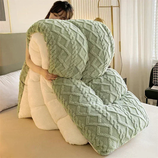 Luxury Warm Winter Blanket – Ultra Soft Thick Fleece Throw with Stylish Pattern