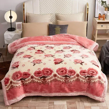 Luxury Winter Blanket – Extra Thick Fleece Throw with Classic Timeless Design