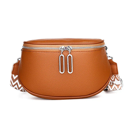 Elegant Crossbody Waist Bag with Wide Strap | Luxury Convertible Hip & Shoulder Bag