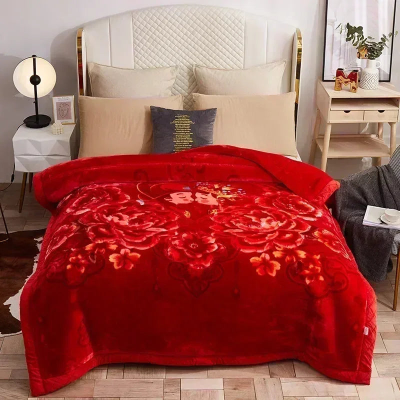 Luxury Winter Blanket – Extra Thick Fleece Throw with Classic Timeless Design