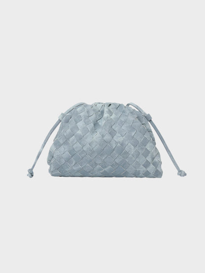 Amelia Mini Vegan Leather Shoulder Bag – Compact Woven Crossbody for Women