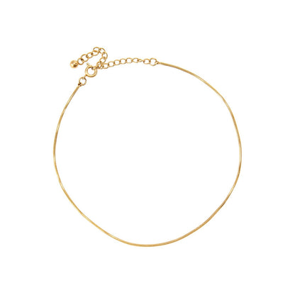 Gold Snake Chain Anklet – Adjustable Minimalist Foot Jewelry for Women