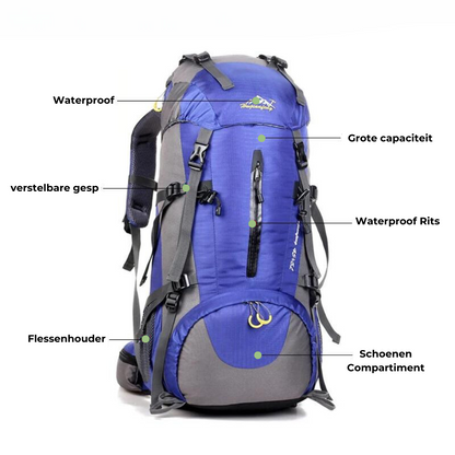 Waterproof 50L Outdoor Hiking Backpack – Durable, Spacious, and Weather-Resistant