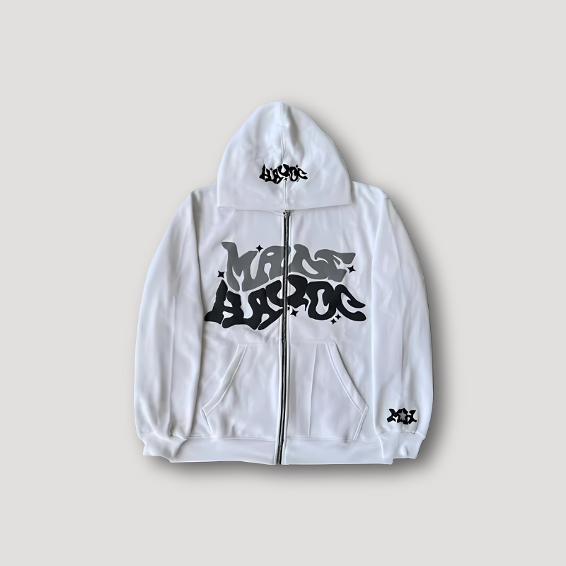Unisex Graffiti-Style Hoodie – Streetwear in Trendy Colors