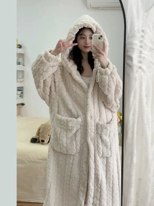 Amy Nightfall Women's Winter Robe | Soft, Cozy & Warm Loungewear