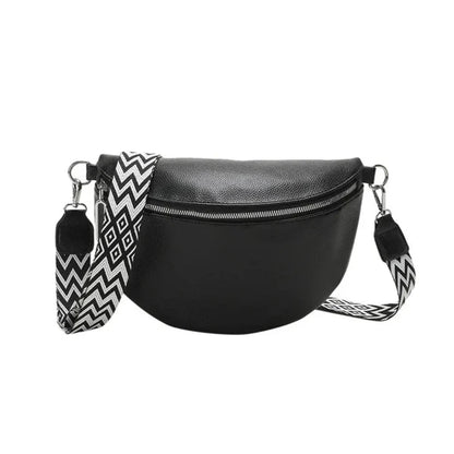 Trendy Crossbody Bag with Wide Shoulder Strap – Stylish & Comfortable