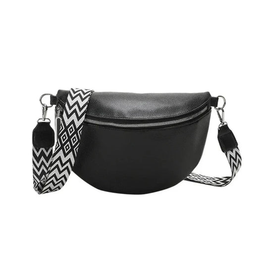 Trendy Crossbody Bag with Wide Shoulder Strap – Stylish & Comfortable