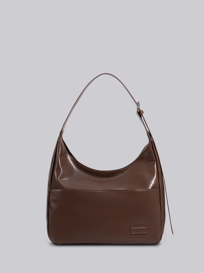 Black Shoulder Bag – Minimalist & Spacious Vegan Leather Design