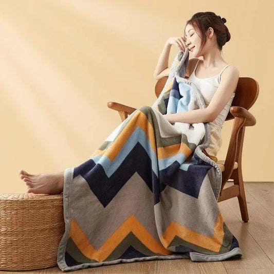 Super Soft Fleece Throw Blanket – Cozy Plaid Design for Sofa & Bed – Warm & Lightweight