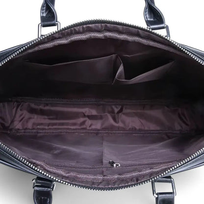 Men's 14-Inch Leather Laptop Bag – Elegant & Professional Briefcase