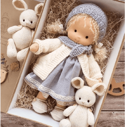 Handmade Fabric Doll – Cute Plush Toy with Accessories for Kids and Collectors