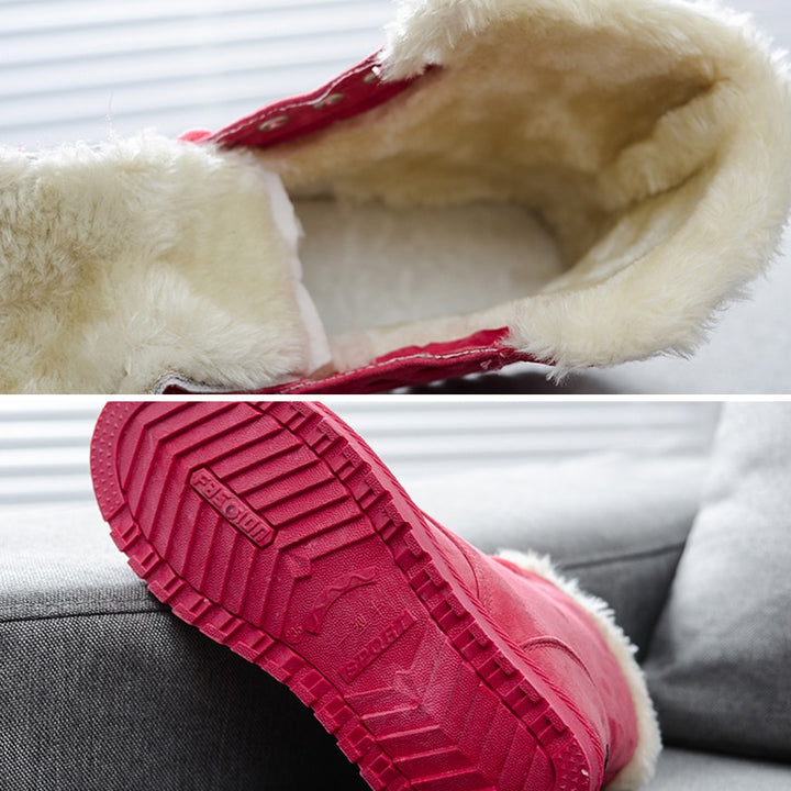 Women’s Fur-Lined Winter Lace-Up Boots | Insulated Snow Boots with Anti-Slip Sole