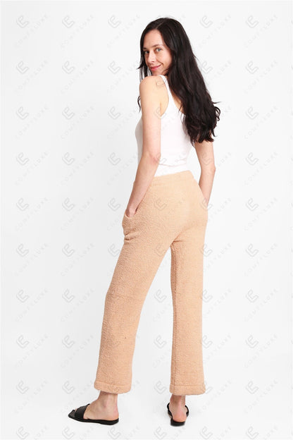 Women’s Luxe Microfiber Lounge Pants with Pockets & Drawstring – Soft Loungewear Bottoms