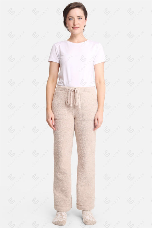 Women’s Luxe Microfiber Lounge Pants with Pockets & Drawstring – Soft Loungewear Bottoms