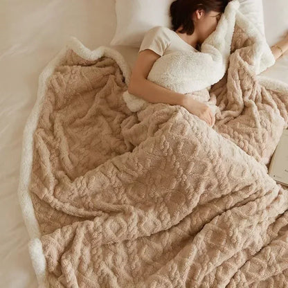 Double-Sided Fluffy Fleece Blanket – Ultra Soft Warm Throw for Couch & Bed | Cozy Plush Blanket in Multiple Colors