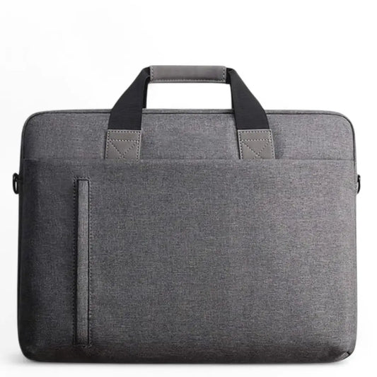 Waterproof 17-Inch Laptop Bag for Men – Grey Business Briefcase with Padded Protection