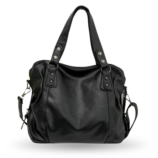 Stylish PU Leather Shoulder Bag – Spacious Tote with Multiple Pockets for Women