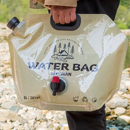 8L Collapsible Water Bag – BPA-Free, Leakproof, Foldable with Spigot – Ideal for Camping, Hiking & Outdoor Adventures
