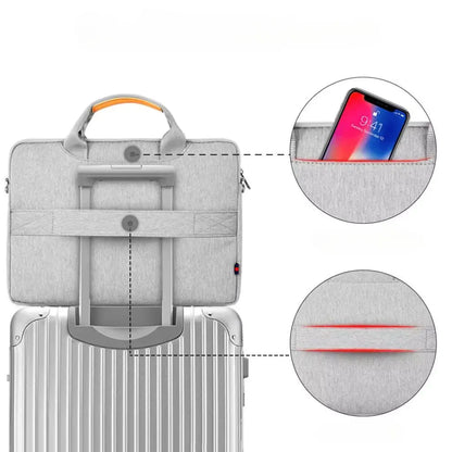 Stylish Grey 16-Inch Laptop Bag for Women – Water-Resistant, Lightweight & Multi-Compartment Work Tote