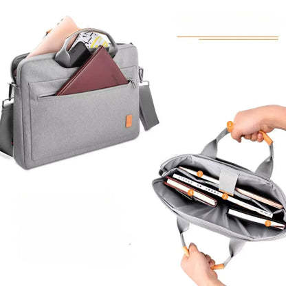Stylish Grey 16-Inch Laptop Bag for Women – Water-Resistant, Lightweight & Multi-Compartment Work Tote