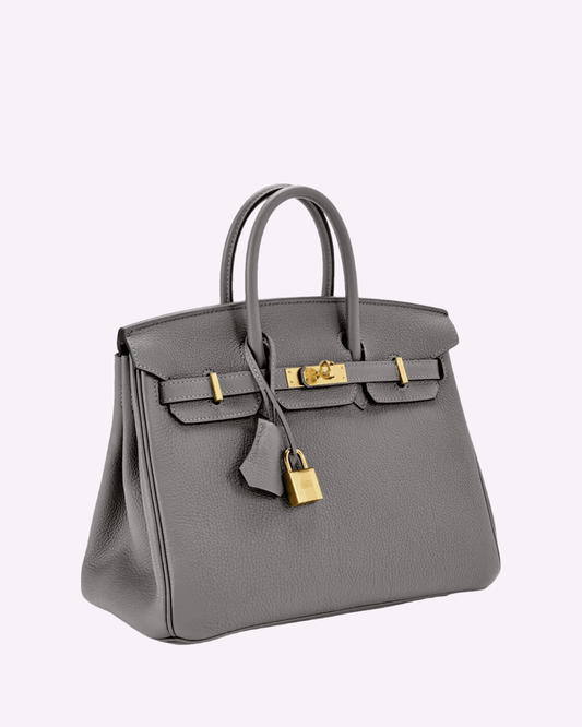 Luxury Women's Leather Shoulder Bag with Lock – Structured PU Tote for Work & Daily Use