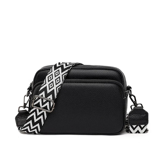 Trendy Women's Crossbody Bag with Wide Strap & Mini Pouch – Stylish & Practical for Daily Use