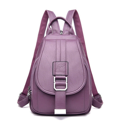 Waterproof Vegan Leather Anti-Theft Backpack for Women – Convertible Rucksack & Handbag with Hidden Zipper